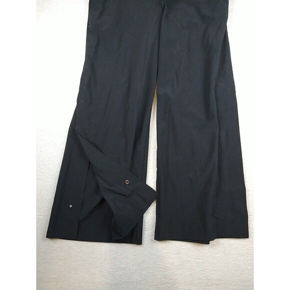 Athleta Tribeca Crop Pants Wide Snap Leg Lightweight 281969 Black Size 2 - Picture 3 of 12